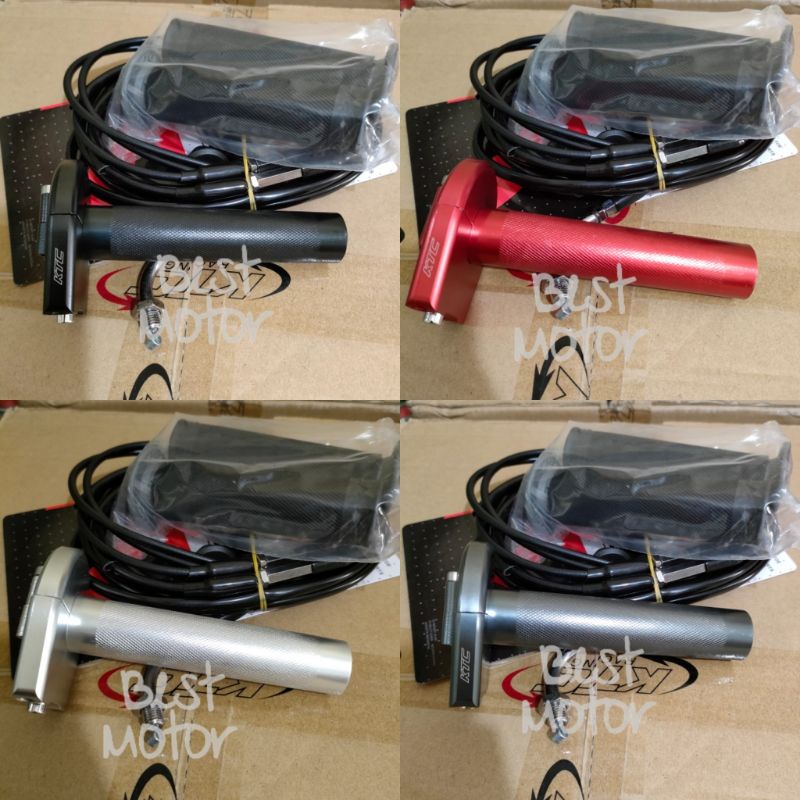 Gas spontan KTC 2Kabel Free Handgrip + Saklar KTC Original Universal Semua Motor Full CNC