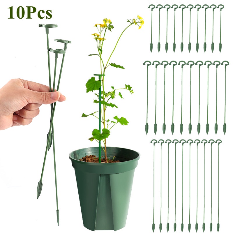10pcs Bracket Holder Tanaman Bunga Phalaenopsis Anti Hilang Untuk Indoor / Outdoor