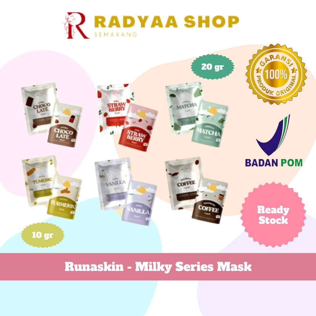 Masker Wajah Milky Series Runa Skin