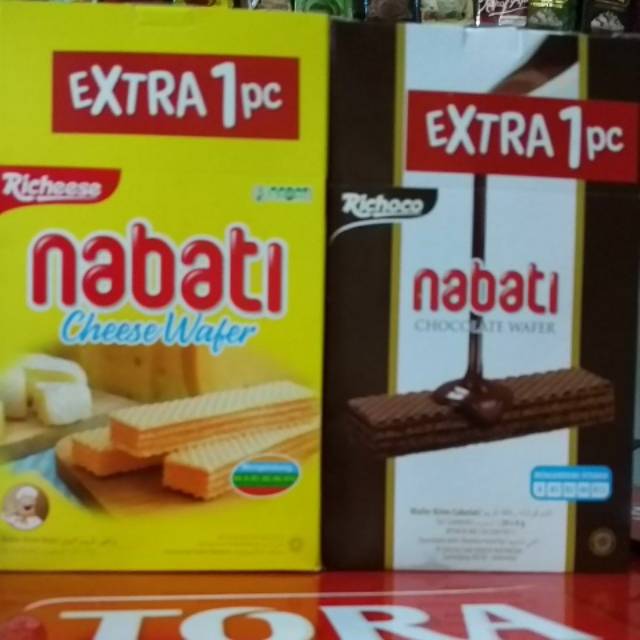 

Richeese nabati cheese wafer dan richoco nabati isi20x8gram harga 9.500