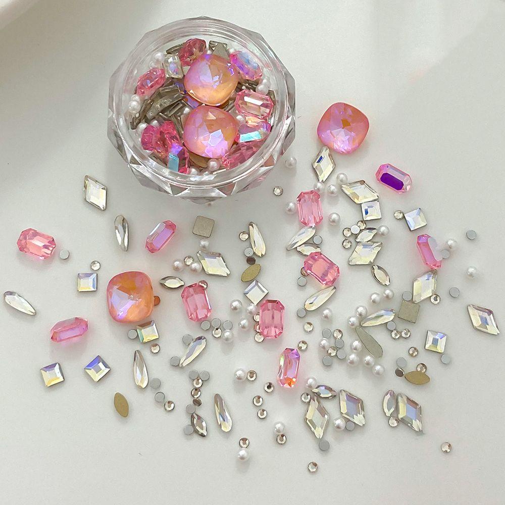 Mxbeauty Nail Art Rhinestones Fashion Sparkling Irregular Shaped Nail Ornament Ukuran Campur Perhiasan Kuku 3D