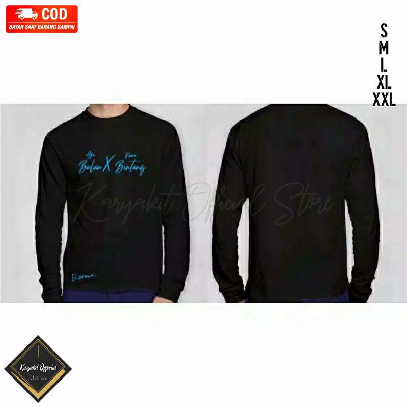 Kaos Bulan Bintang Lengan Panjang Betrand Petto | Baju Betrand Bulan Bintang  Lengang Panjang