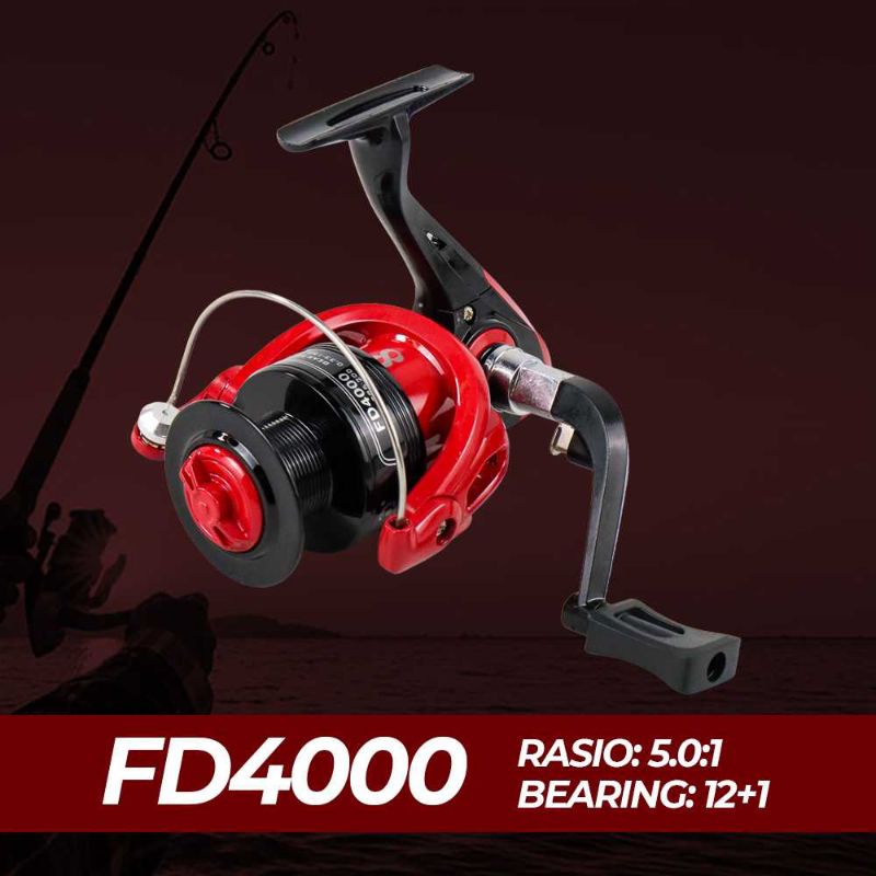 Reel Pancing Rill Pancing Murah FD3000 LIEYUWANG FD3000/FD4000 Reel Pancing 12+1 Ball Bearing