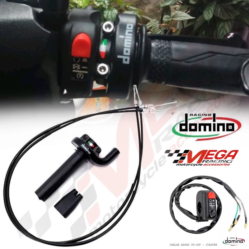 Gas Spontan Domino K4 Gas Spontan Domino 2 Kabel Plus Saklar On Off Stater Universal Crf Klx Nmax Pcx Vario Beat Mio Scoopy Fino Dll