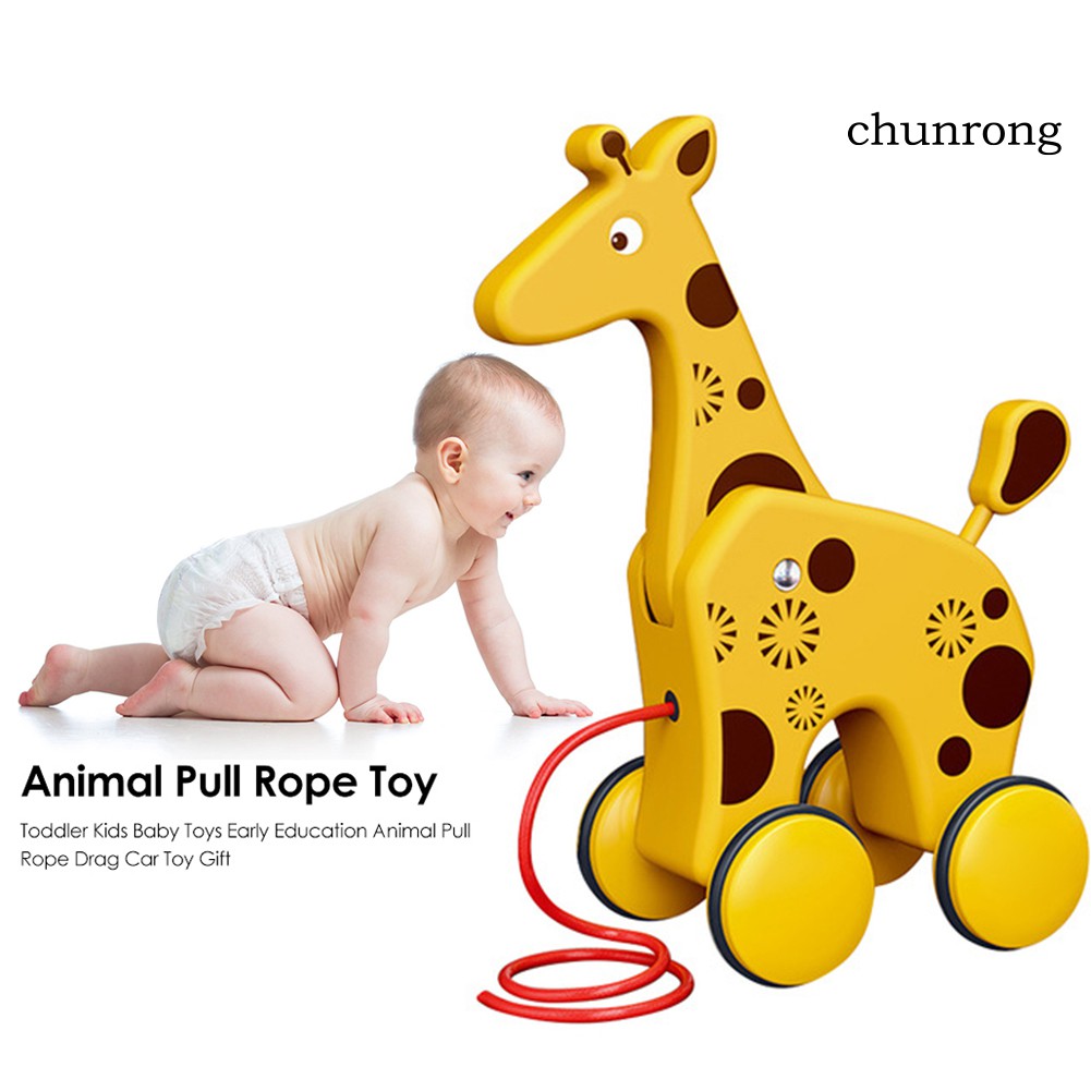 Cr Mainan Mobil Traktor Gajah Jerapah Kartun Model Tarik Tali Untuk Edukasi Bayi Anak Shopee Indonesia
