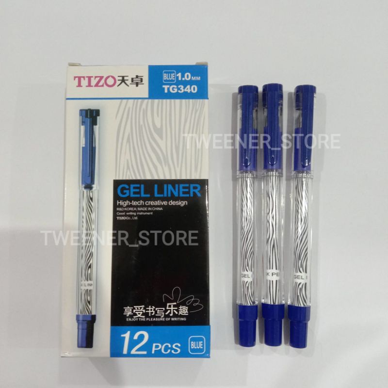 

Tizo TG340 Gel Liner Pen 1.0 mm Blue Biru | Ballpoint Bolpen Pulpen