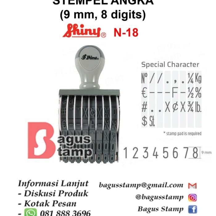 

Stempel / Stempel Manual Huruf Angka 8 Digit 9Mm 9 Mm Shiny N 18 / N-18
