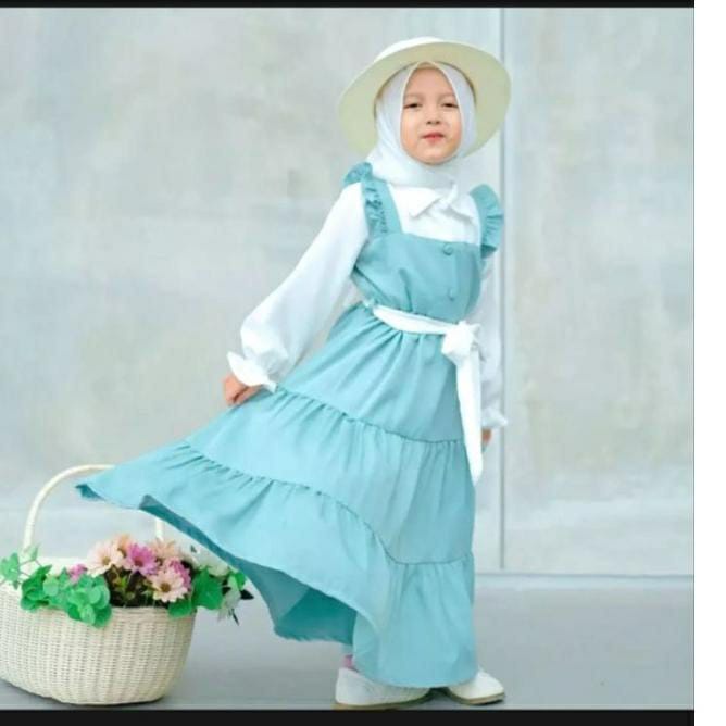 Gamis Anak Lyvia Dress / Dress Anak Muslim / Baju Anak Perempuan Termurah 2023