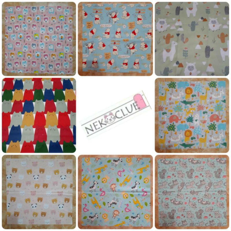 Kain Perca Bahan Katun Sprei Motif Anak - anak