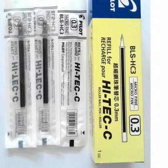 

✨SALE✨ refill Hitec pilot 0.3 0.4 0.25 mm pen makna hitam dan biru refill hi tech pilot satuan isi ulang hi tech produck terbaik