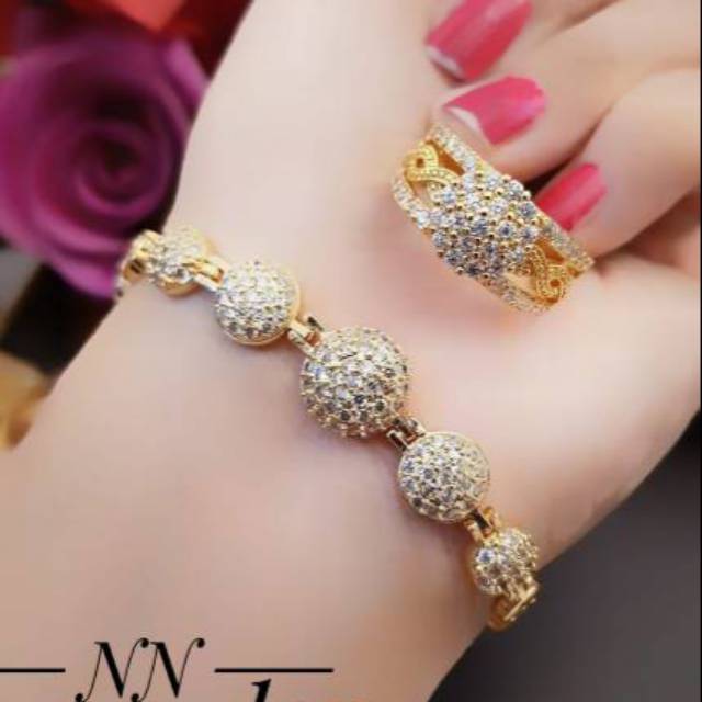 Xuping set perhiasan lapis emas 24k 0205