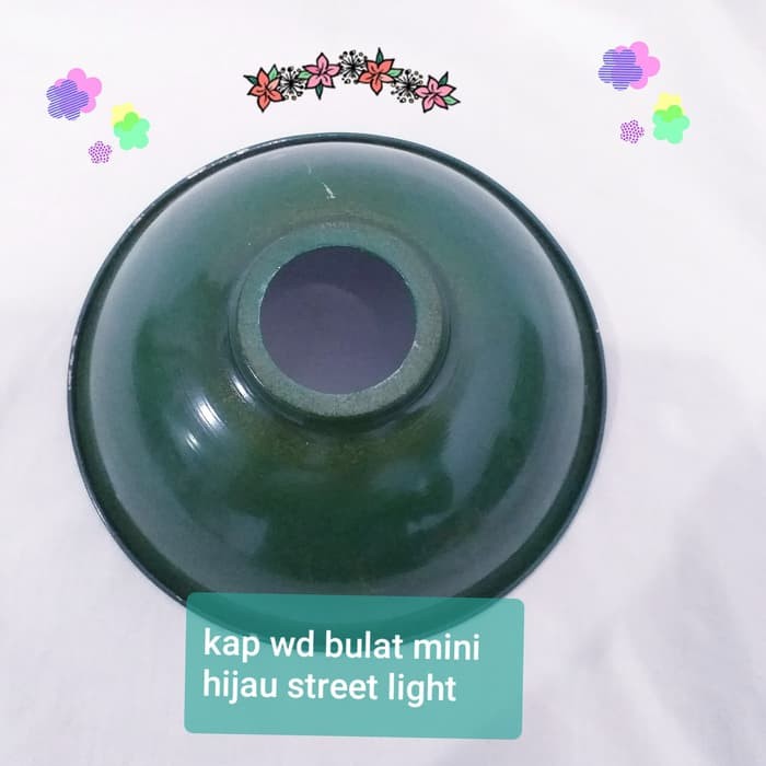 Kap Lampu Hijau Minimalis-Kap WD Mini E27-Kap Lampu Jalan Tanpa Fiting