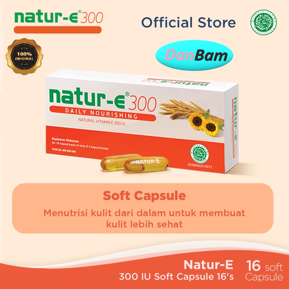 Natur-e 100 &amp; 300 IU Soft Nourishing Advanced White capsule 16's (DANUR16S)