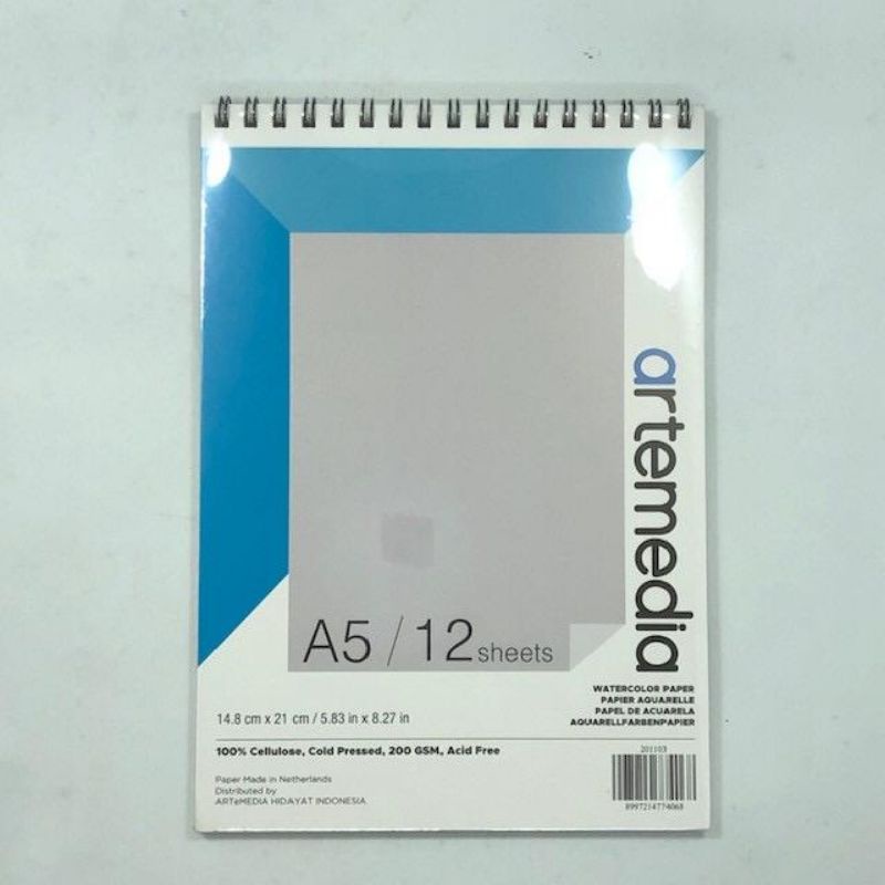 

Artemedia Watercolor Paper A5, 200GSM, 12 lembar