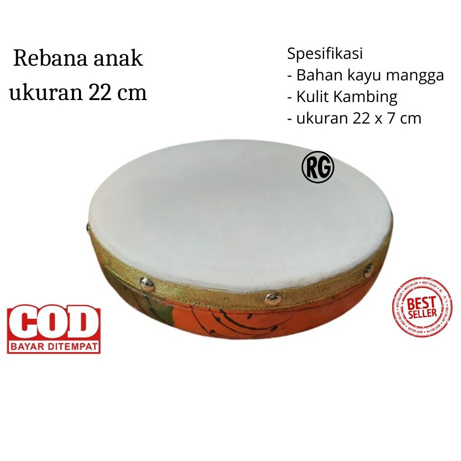 gendang alat musik UKURAN 22 CM  alat musik tradisional  alat musik murah rebana mainan