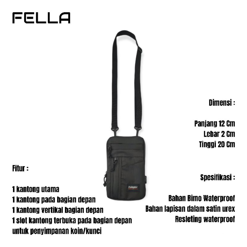 Tas selempang pria wanita model slim - Fansy Fella