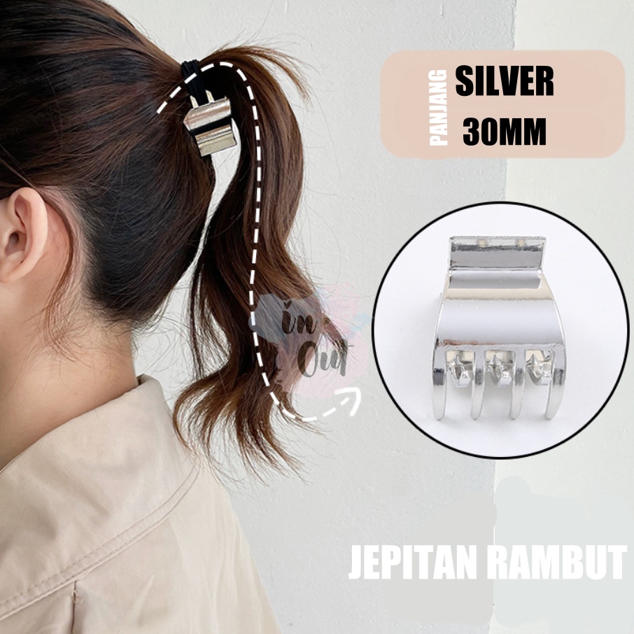 JEPITAN RAMBUT SIMPLE METAL KOREAN HAIR CLAW / JEPIT RAMBUT KECIL KOREA SILVER GOLD BESI ACC19