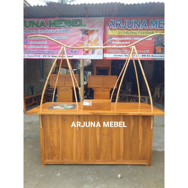 GEROBAK SOTO PIKUL BAHAN KAYU JATI