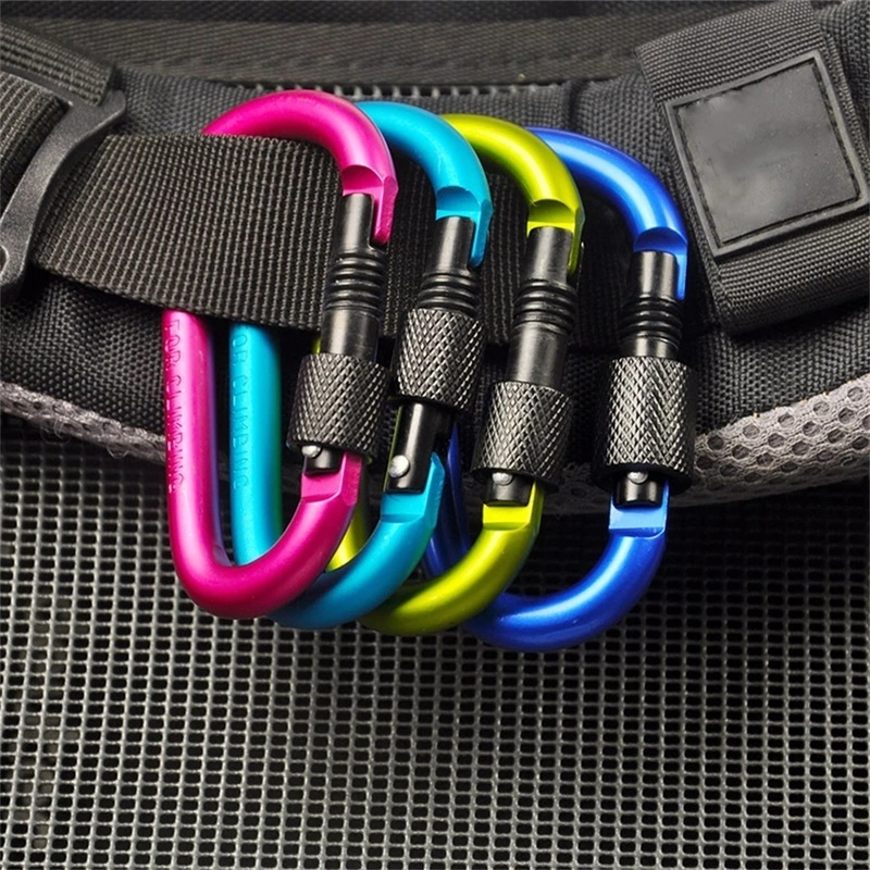 Carabiner Multifungsi Bahan Aluminum Alloy Untuk Rock Climbing Camping Hiking