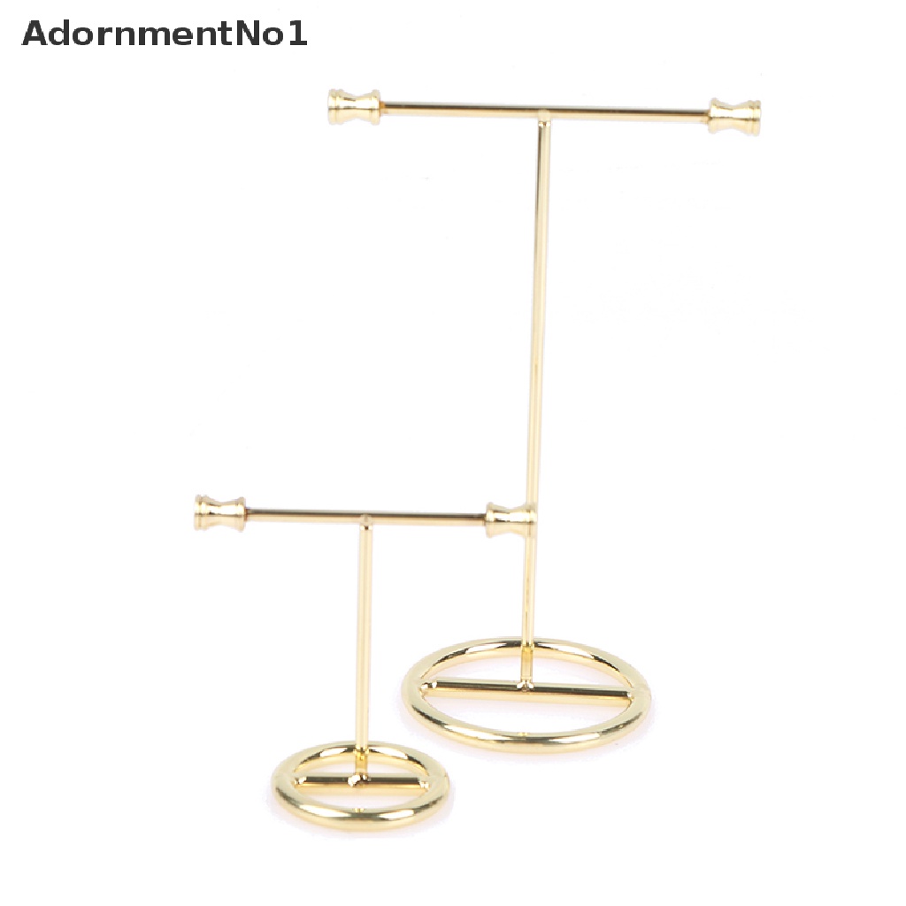 (AdornmentNo1) Stand Display Anting Bentuk T Warna Emas