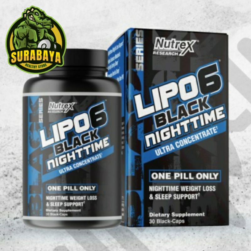 NUTREX LIPO 6 BLACK NIGHT TIME ULTRA CONCENTRATE 30 CAPSULES LIPO6 NITE FAT BURNER GYM PEMBAKAR LEMAK MALAM