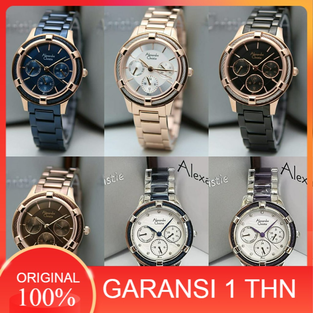 JAM TANGAN WANITA ALEXANDRE CHRISTIE AC 2730 AC2730 ROSEGOLD ORIGINAL