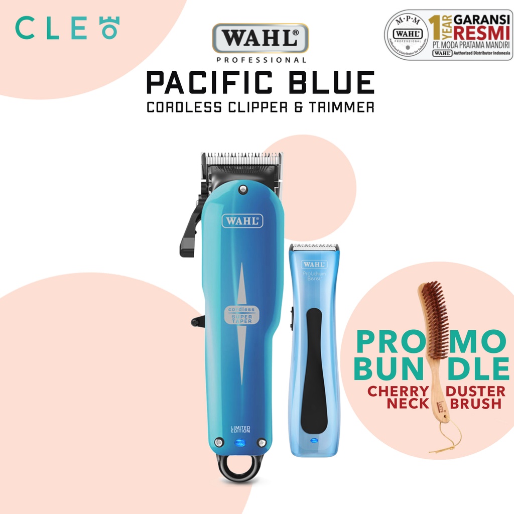 WAHL Pacific Blu Limited Edition - Super Taper Cordless + Beret Combo