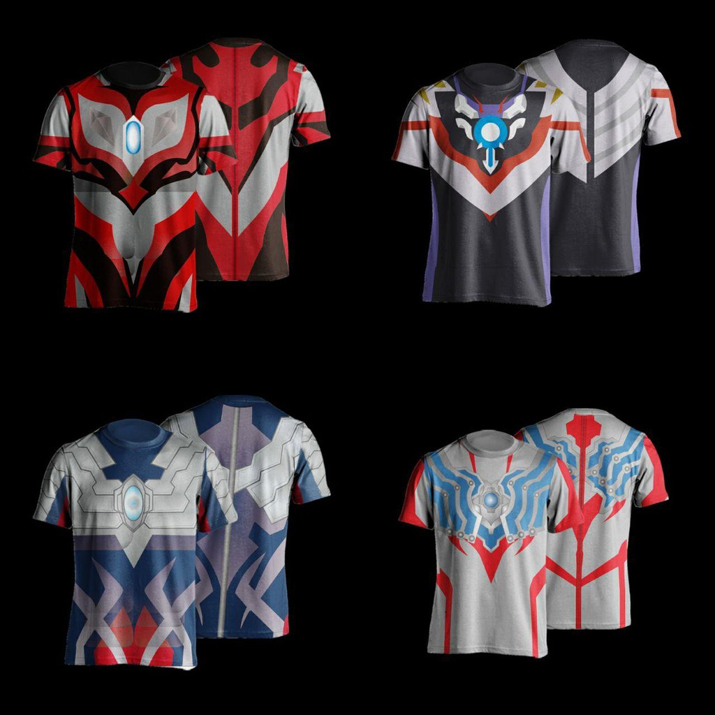 BAJU KAOS T-SHIRT ULTRA ULTRAMAN TAIGA GEED ZERO ROSSO BLU VICTORY ORB GINGA X RIBUT Z IPIN UPIN DEC