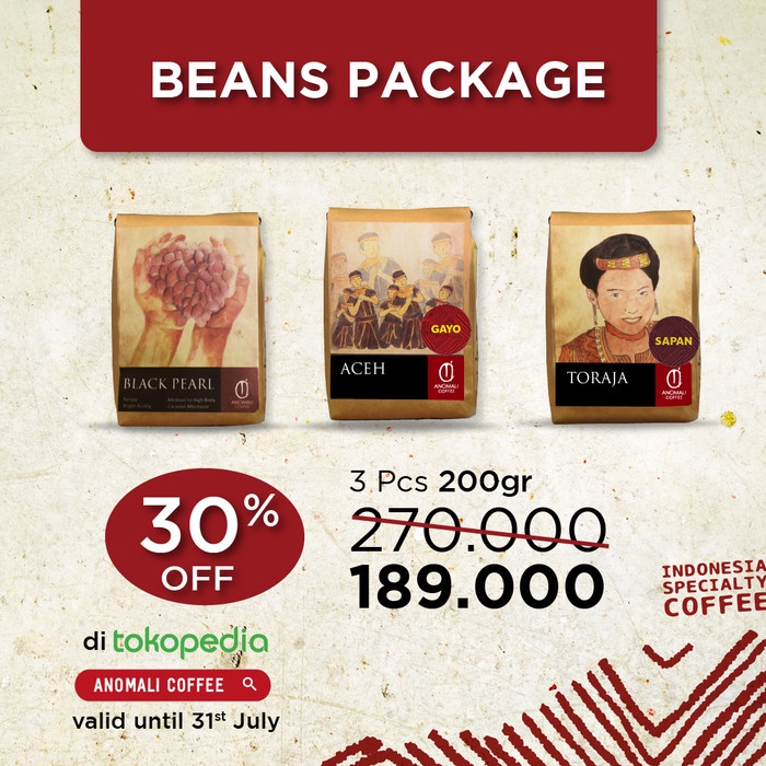 

Kopi-Biji- Paket Kopi Indonesia - 3 Pack -Biji-Kopi 750 Minuman-Makanan-Minuman