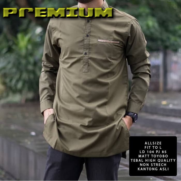[Koko Anwa Army NI]Baju koko pria matt toyobo army - Premium