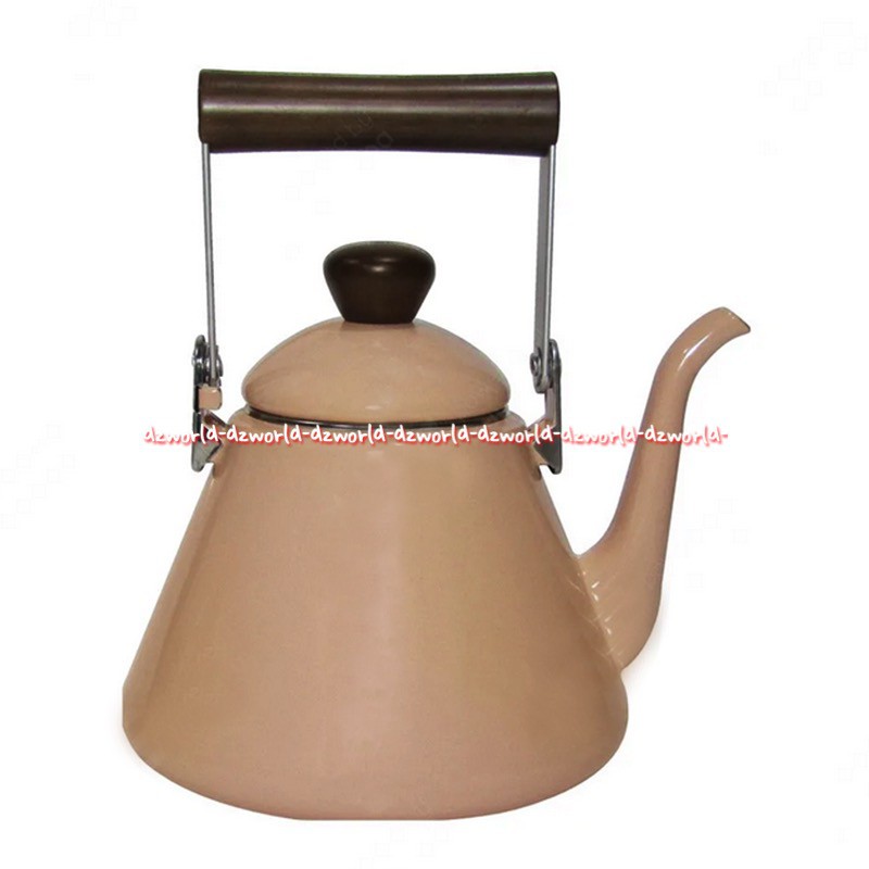 Krischef Drip Tea Kettle 1.7L Teko Cerek Seduh Teh Dikompor Listrik Kris Chef Coklat Muda Susu