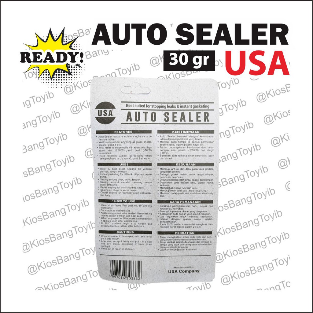 Lem Gasket Silikon Motor Mobil Kaca Sealer Sealent Silicone USA Auto Sealer 30gr Serbaguna