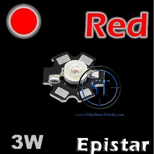 High Power LED 3W Epistar Biji LED Super Bright Warna + PCB led Bintang HPL Akuarium Aquascape Terang Maksimal