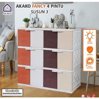 Akako Lemari Plastik Pakaian Fancy - 3 susun