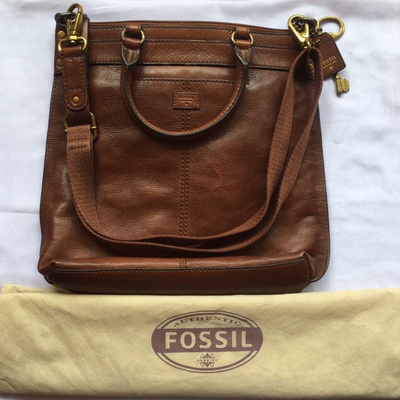 PRELOVED TAS MERK FOSSIL | Tas Fossil Brown