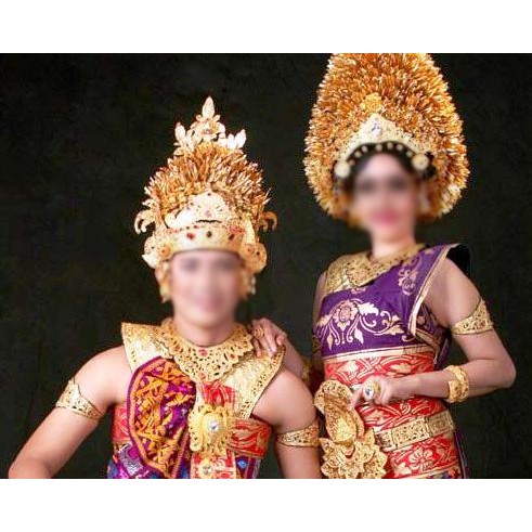 Badong leher tari pengantin bali bahan plat kuningan