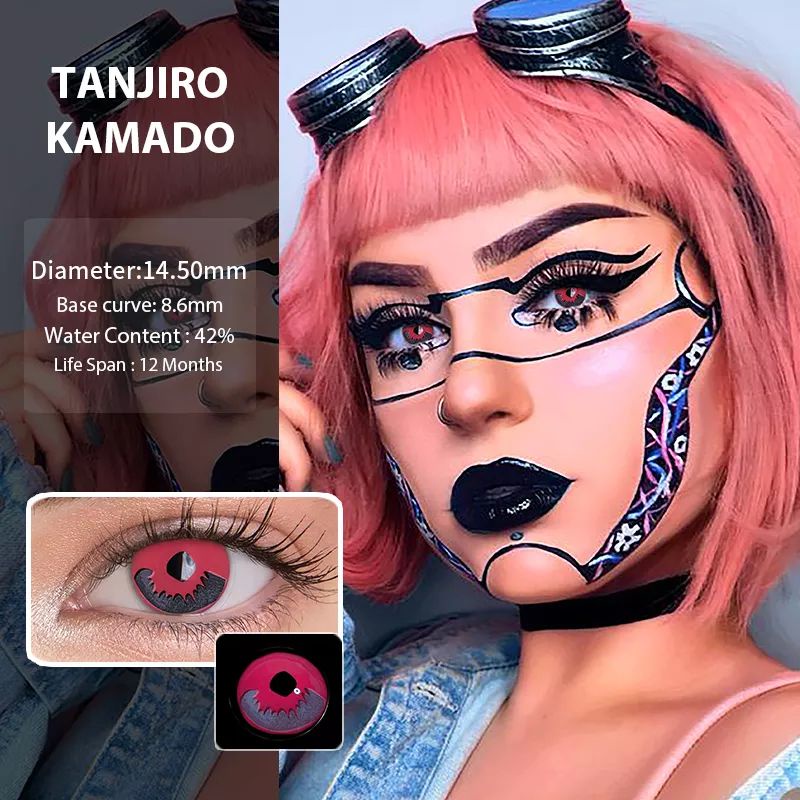 Softlens cosplay tanjiro/marin pink anime platycodon
