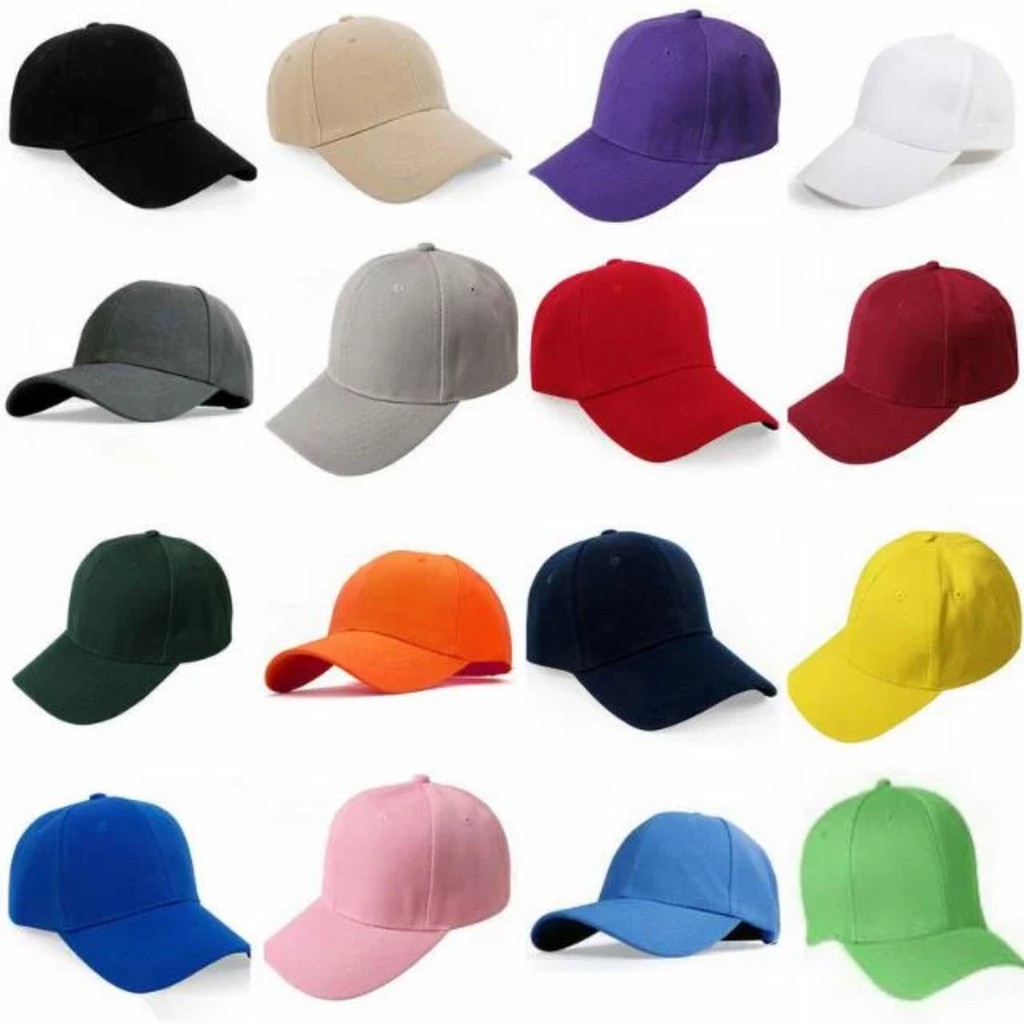 Topi Baseball Dewasa Polos Bahan Twill