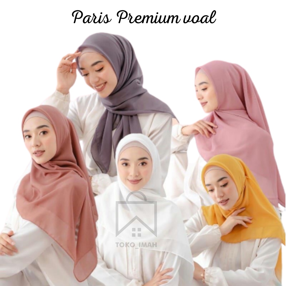 Hijab Segiempat Voal,l Ultra Paris Premium Voal Size Bahan halus dan mudah di bentuk toko imah bisa cod