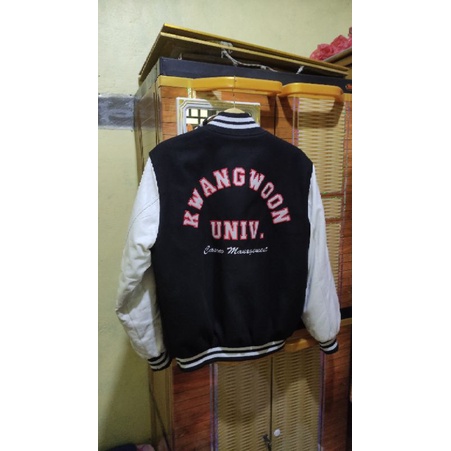 Varsity K.Univ leather wool