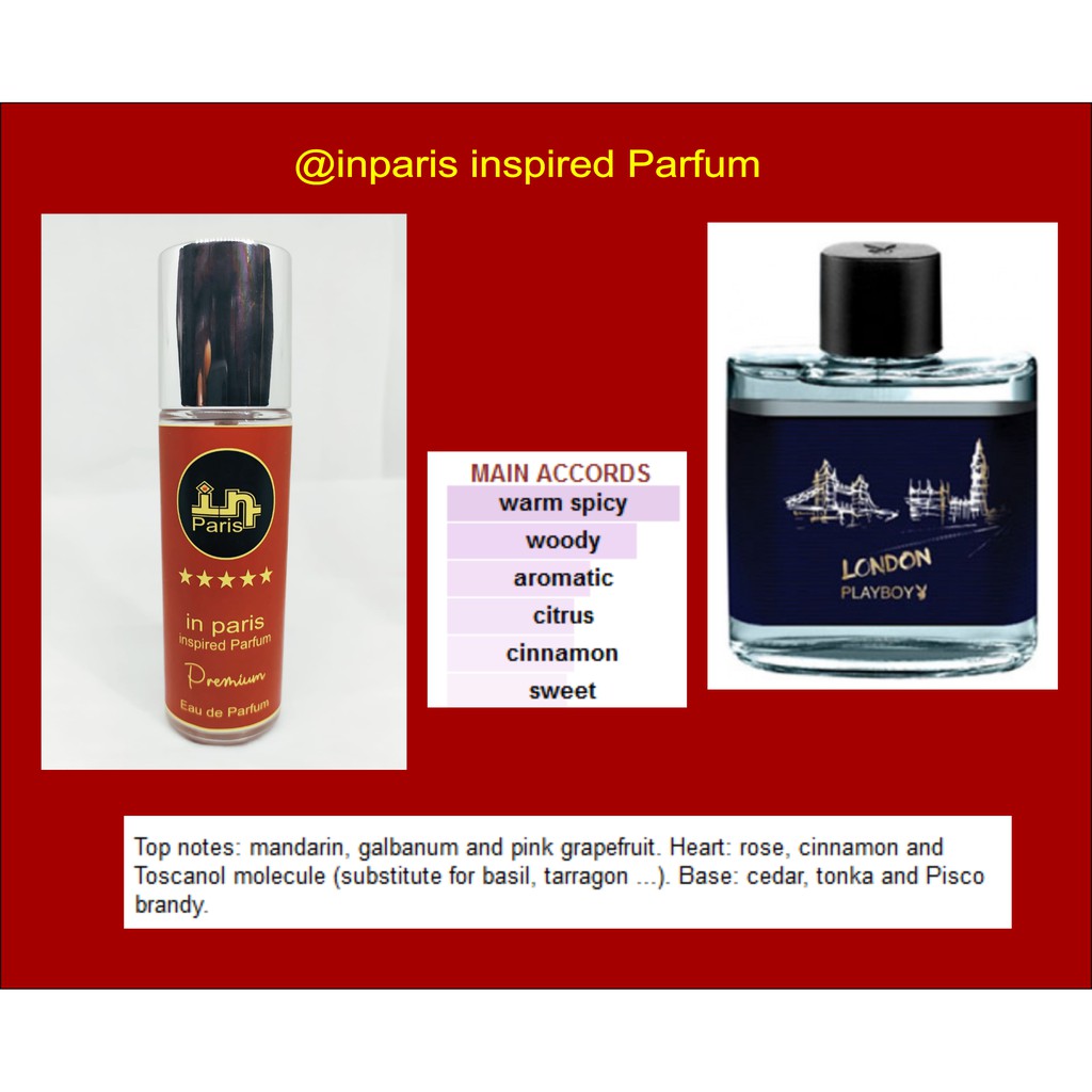 in Paris Parfum inspired PLAYBOY LONDON