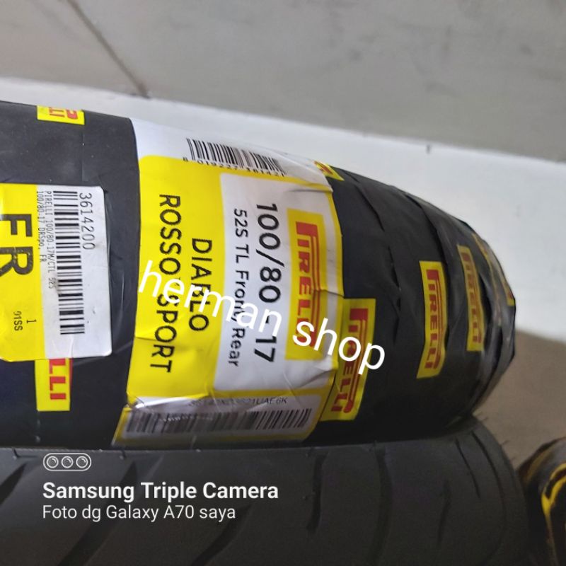 Ban Pirelli Diablo rosso sport 100/80-17 / ban pirelli diablo rosso sport 100/80-17