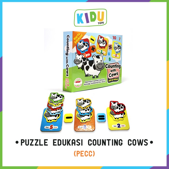  Mainan  Edukasi  Anak  Puzzle Edukasi  Counting Cows Shopee  