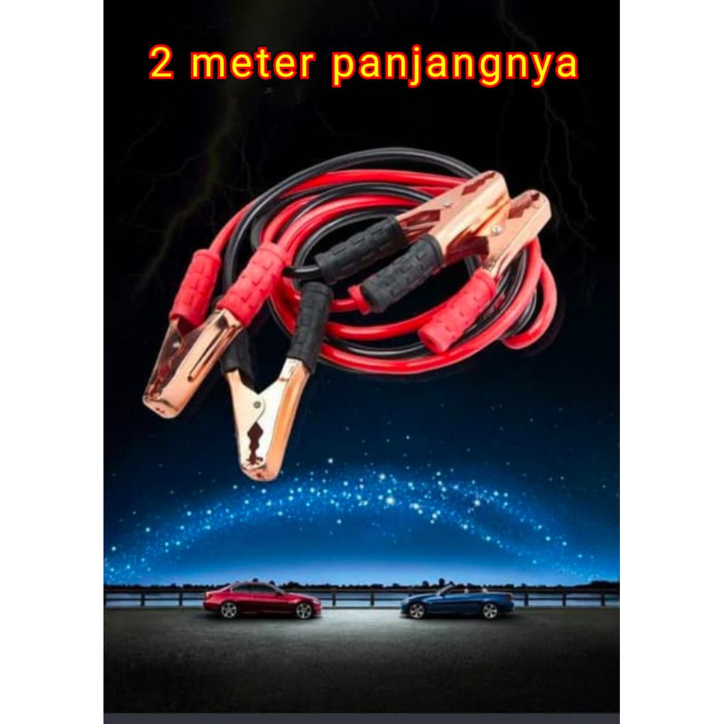 Kabel Jemper Aki Mobil/Pancingan Booster baterai aki mobil 1200 AMP kabel ACCU 1200 A booster Cable - 2Mtr