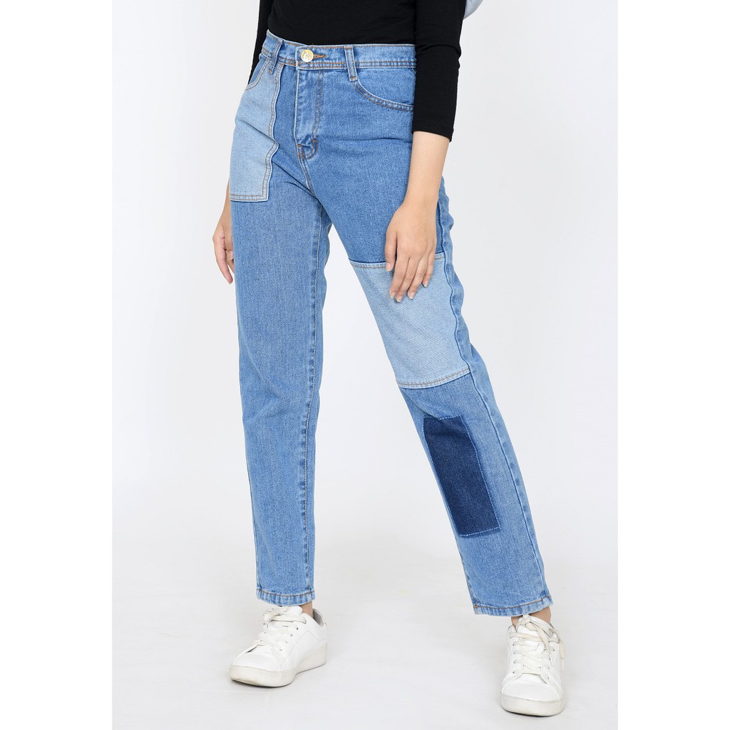 Celana Panjang Jeans Sobek Wanita ripped Jeans HighWaist Bigsize jumbo ZAHRA SIGNATURE Longpant Deni