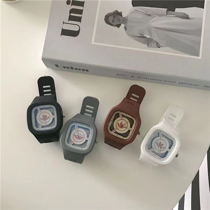 Jam Tangan Bisnis Analog Wanita Dan Pria Kekinian Strap Rubber Korean Fasion