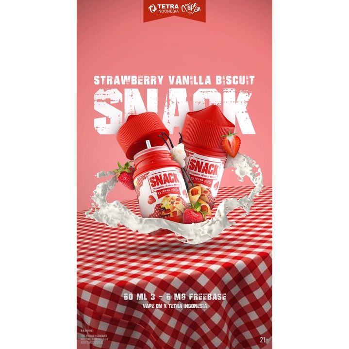 Snack V1 Strawberry Vanila Biscuit 60ml