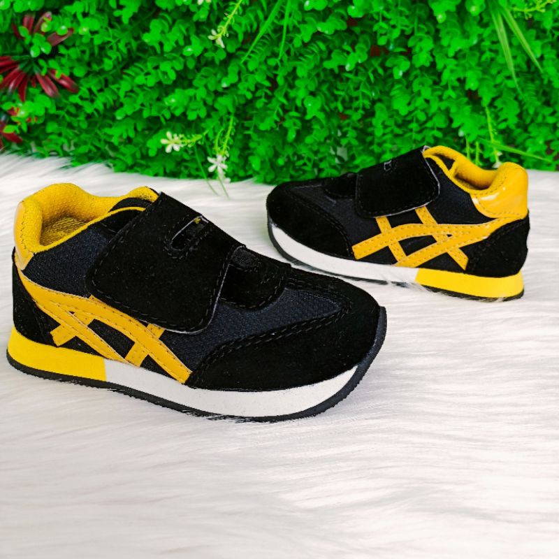 Sepatu sneakers imitasi anak laki laki dan perempuan sepatu sport anak hitam kuning MURAH