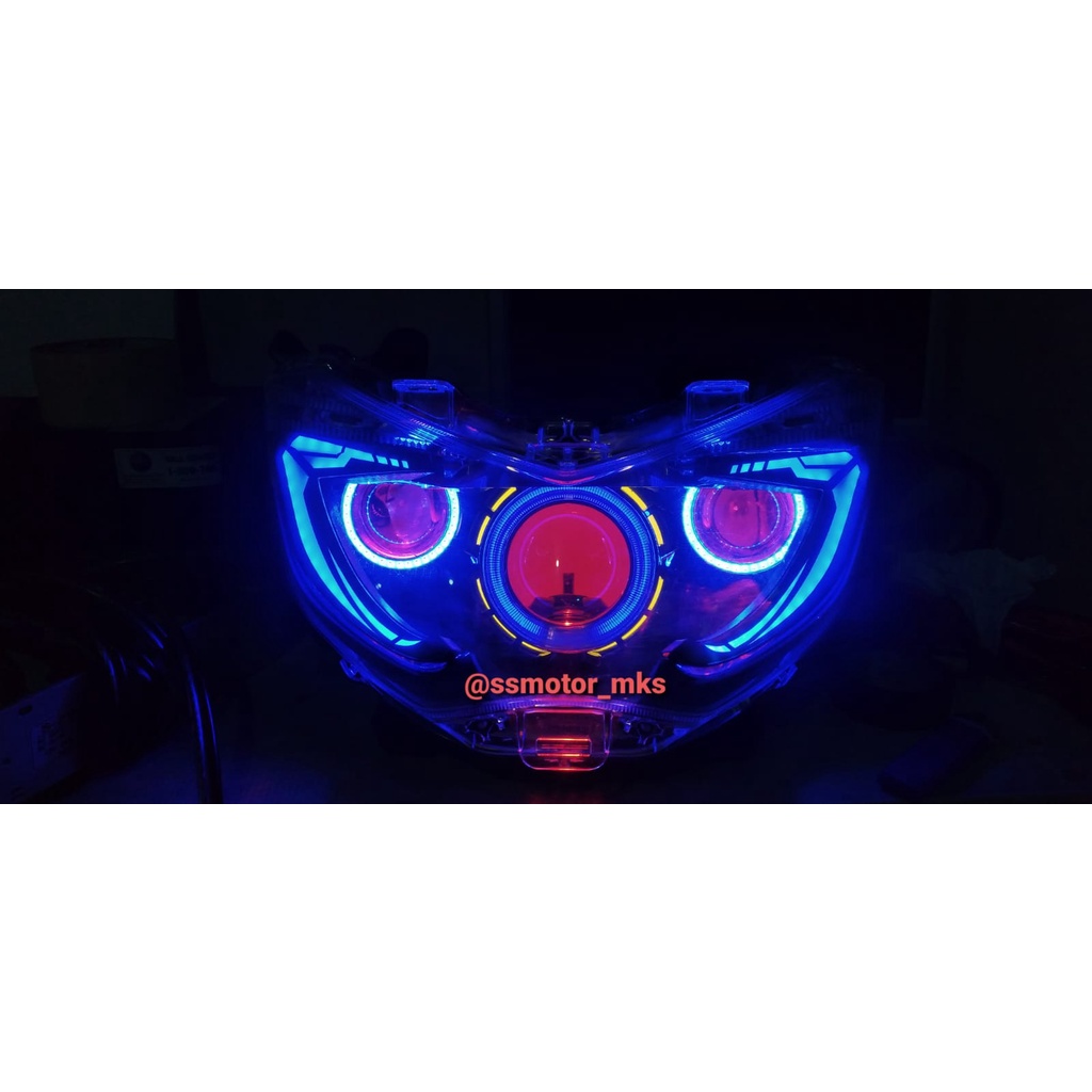 HID PROJECTOR AES VAHID ALIS AUDI LENGKAP LED CREE YAMAHA NMAX