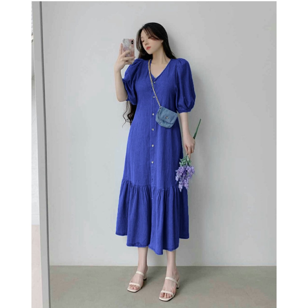 FWG - DRESS KARAMOY / DRESS CASUAL DRESS / DRESS PANJANG KOREA / DRESS / DRESS WANITA